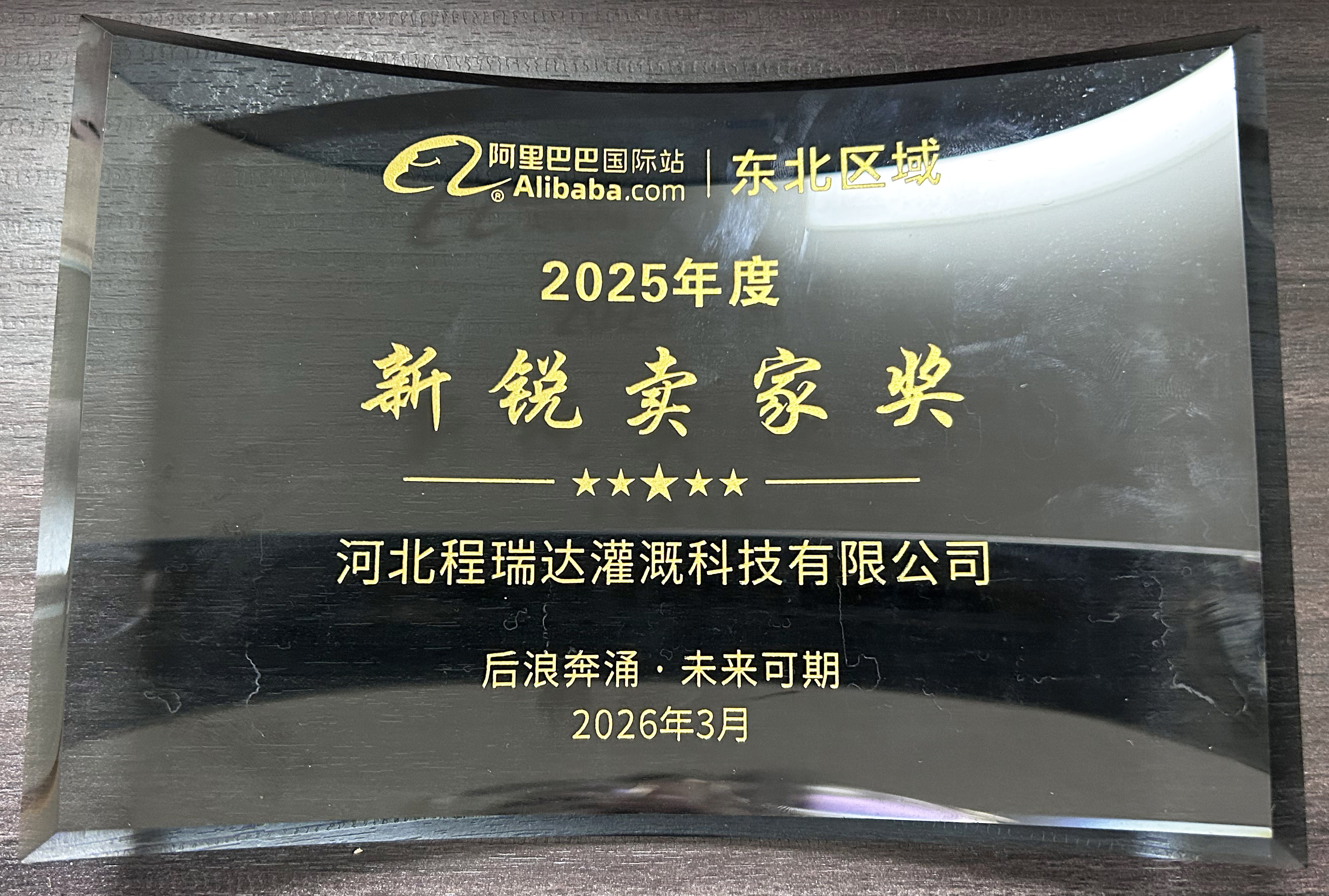 滨州程瑞达灌溉 | 荣获阿里国际站新锐卖家奖