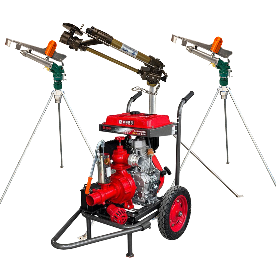 滨州一体式灌溉机组 全套喷枪水带配齐 抗旱浇地神器